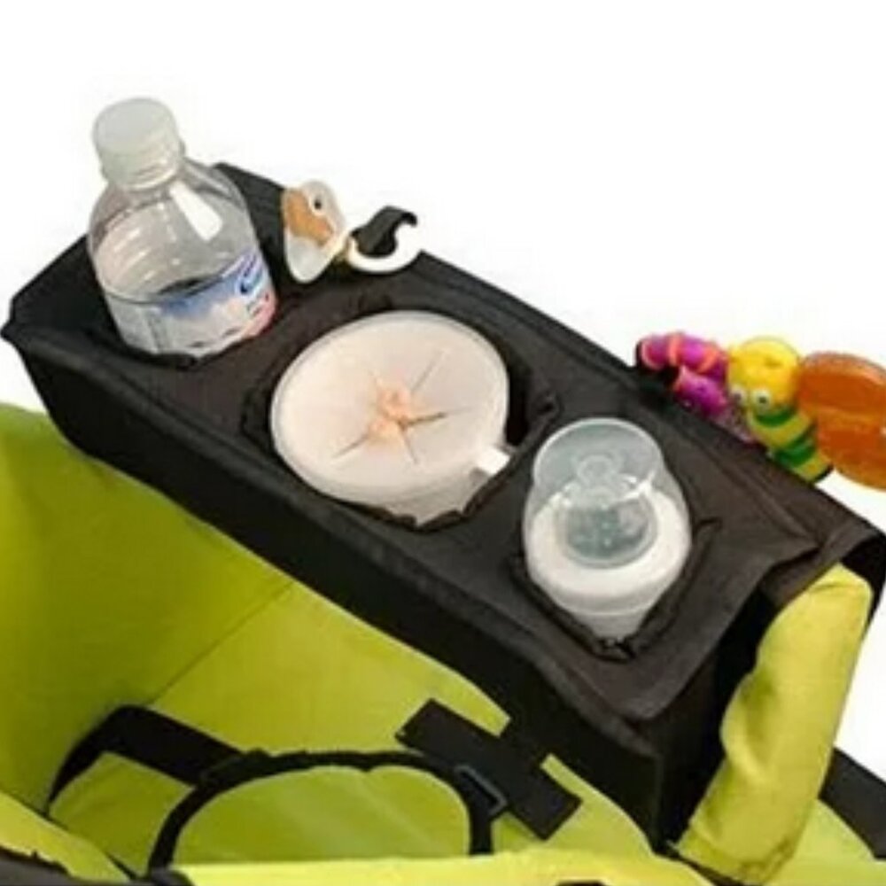 Stroller Caddy Universal Snack Tray Jolly Jumper Kiddy Kaddy Travel Gear, Black